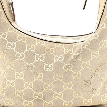 Gucci Suede GG Monogram Small Charmy Hobo Off White Gold 7 of 12