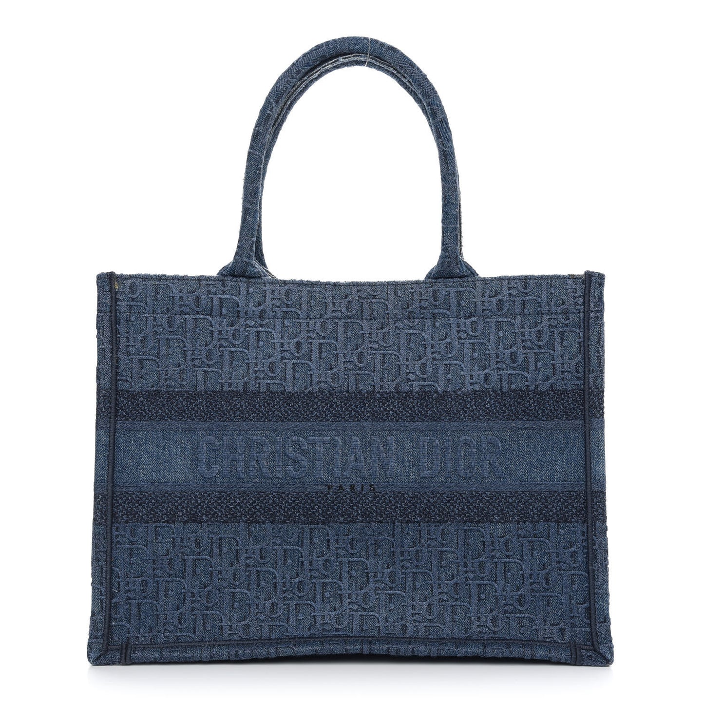 Oblique Denim Medium Book Tote Blue