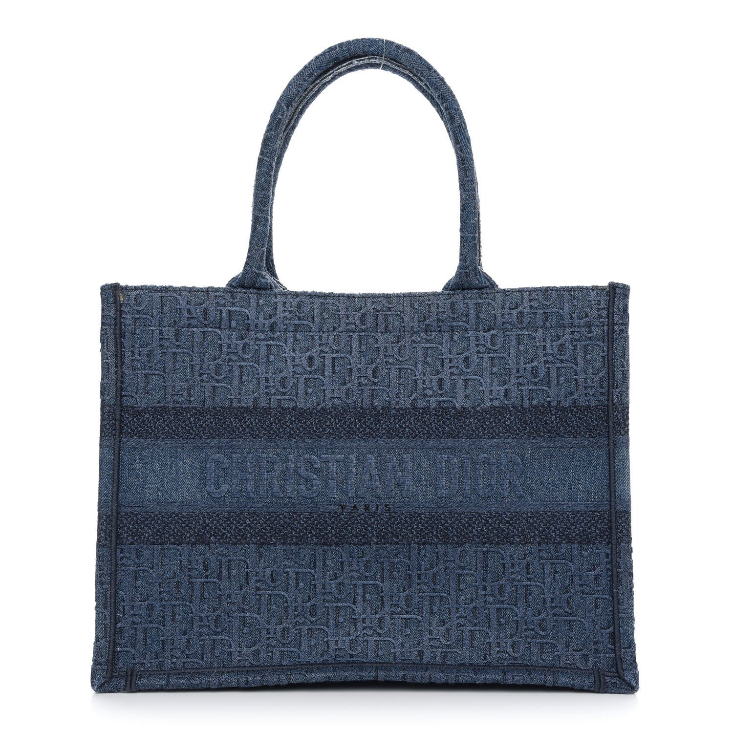 Christian Dior Oblique Denim Medium Book Tote Blue 1 of 9