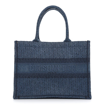 Christian Dior Oblique Denim Medium Book Tote Blue 1 of 9