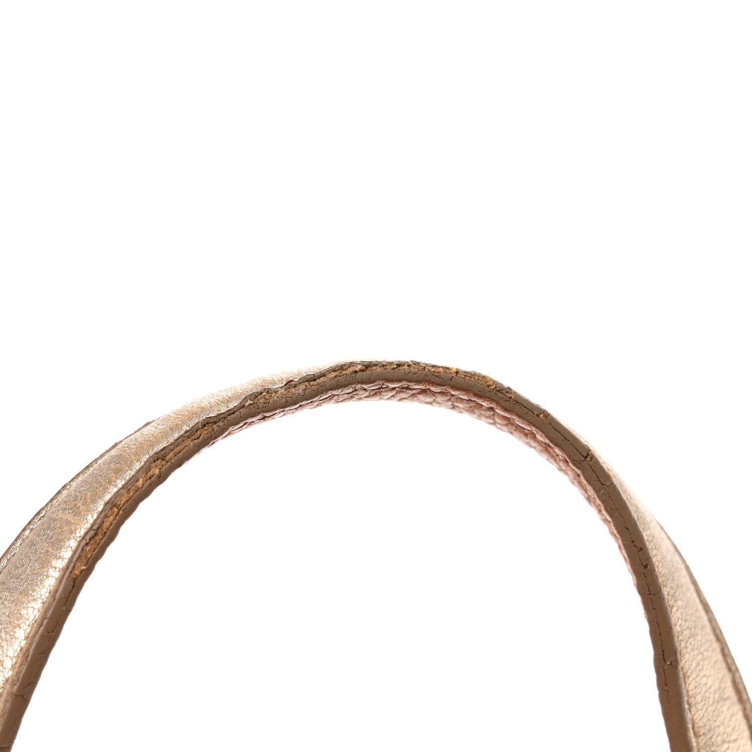 Salvatore Ferragamo Hammered Calfskin Double Handle Small Amy Tote Neutral Gold 20 of 21