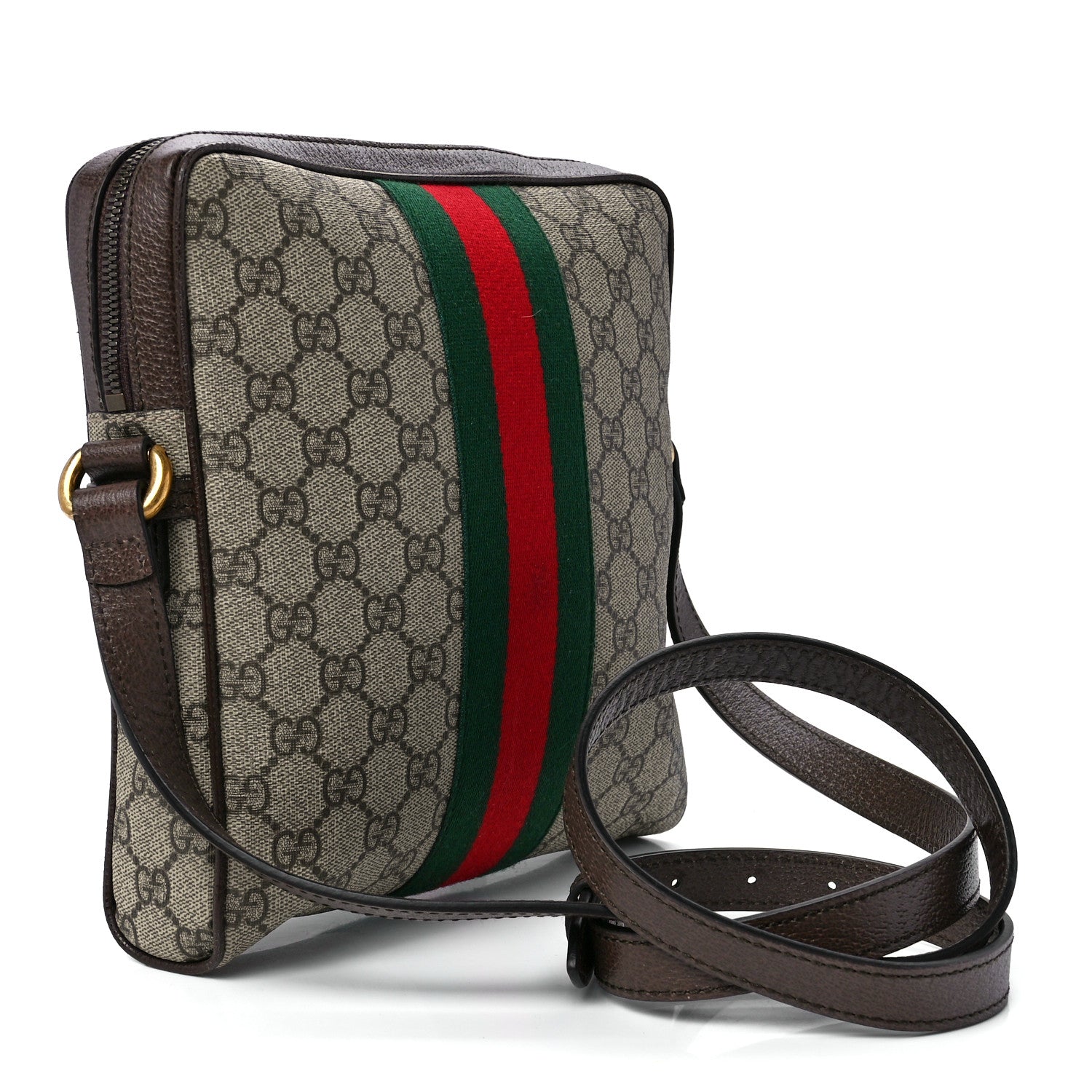 Gucci GG Supreme Monogram Web Small Ophidia Messenger Bag Brown 3 of 11