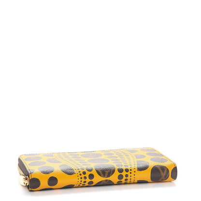 Louis Vuitton Monogram Kusama Pumpkin Dots Zippy Wallet Yellow 4 of 8