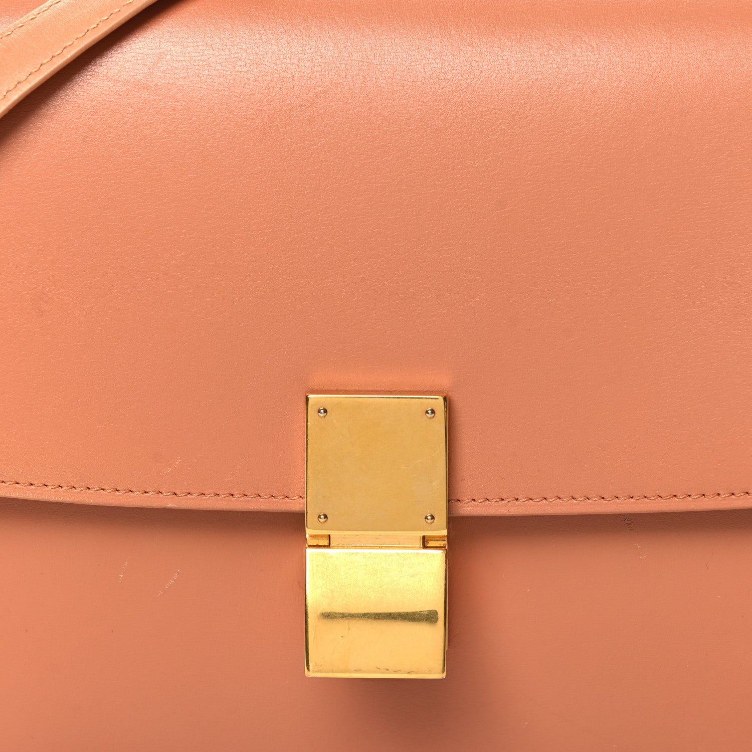 Celine Box Calfskin Medium Classic Box Flap Bag Nude 9 of 16