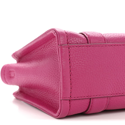 Marc Jacobs Grained Calfskin Mini The Tote Bag Lipstick Pink 9 of 12