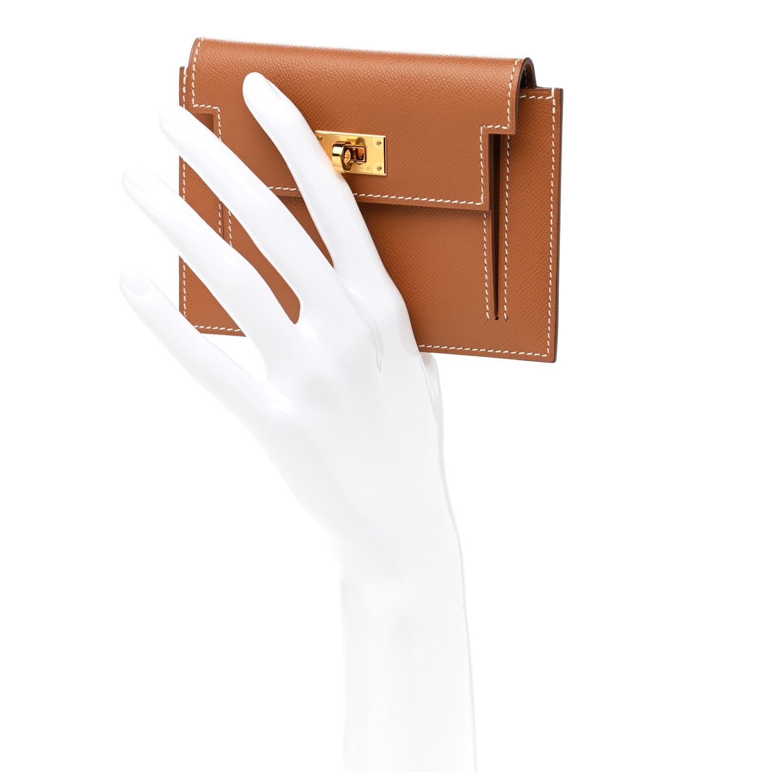 Hermes Epsom Kelly Pocket Compact Wallet Gold 2 of 8