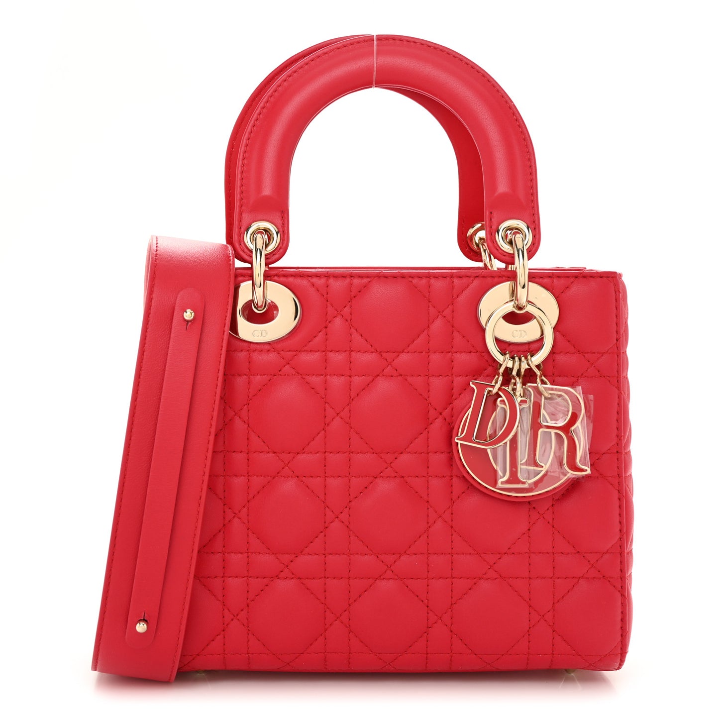 Lambskin Cannage Small My ABCDior Lady Dior Red