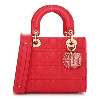 Christian Dior Lambskin Cannage Small My ABCDior Lady Dior Red 1 of 10