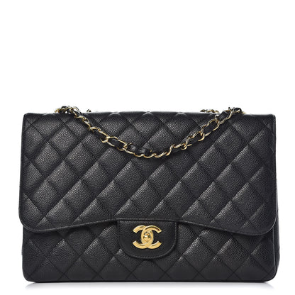 Chanel Caviar Quilted Jumbo Single Flap Black 1 of 9