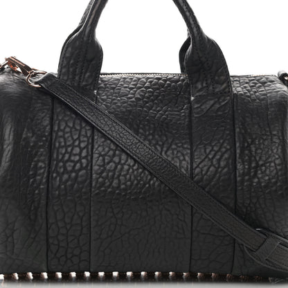 Alexander Wang Pebbled Lambskin Rocco Black Rose Gold Hardware 7 of 15