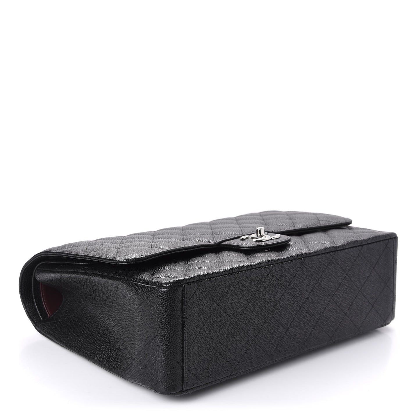 Caviar Quilted Maxi Double Flap Black