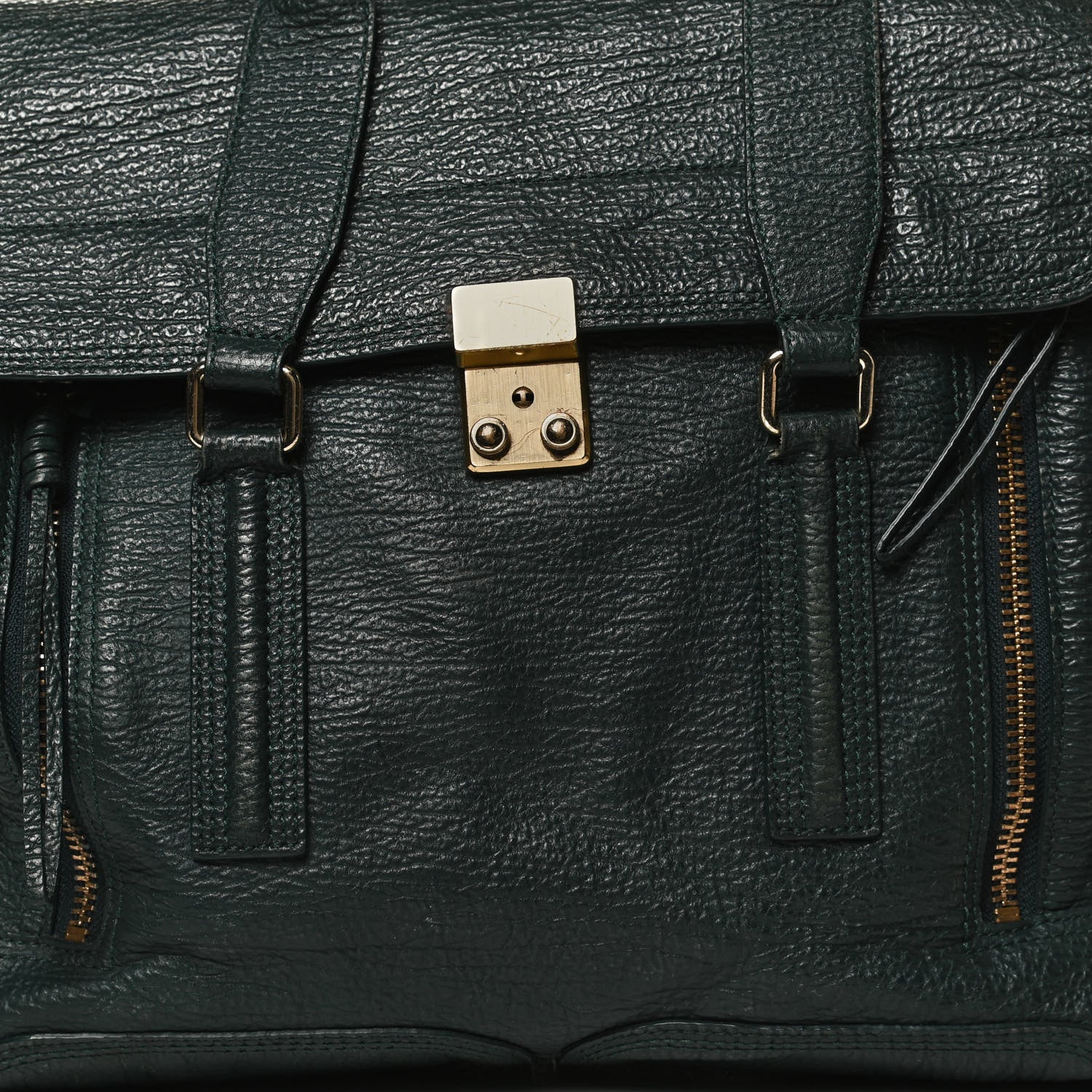 3.1 Phillip Lim Textured Calfskin Large Pashli Satchel Jade 7 of 13
