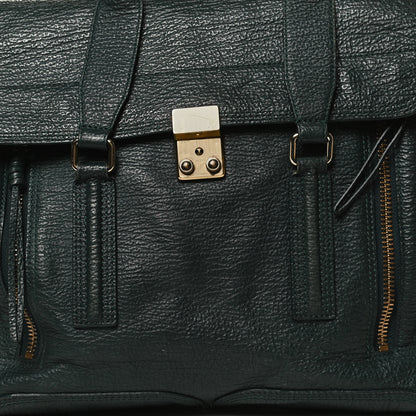3.1 Phillip Lim Textured Calfskin Large Pashli Satchel Jade 7 of 13