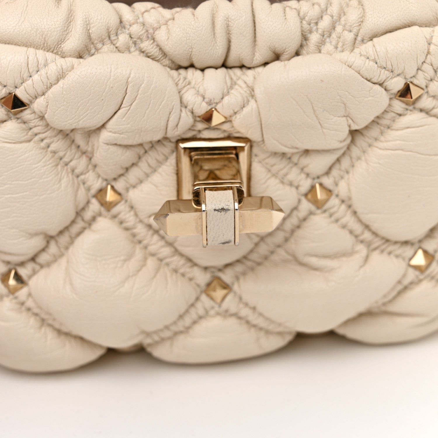 Valentino Garavani Nappa Small Spikeme Shoulder Bag Light Ivory 10 of 11
