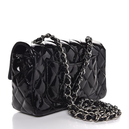 Chanel Patent Calfskin Quilted Mini Rectangular Flap Black 3 of 8
