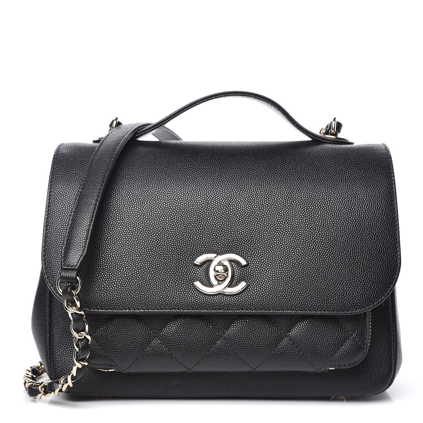 Caviar Quilted Medium Business Affinity Flap Black
