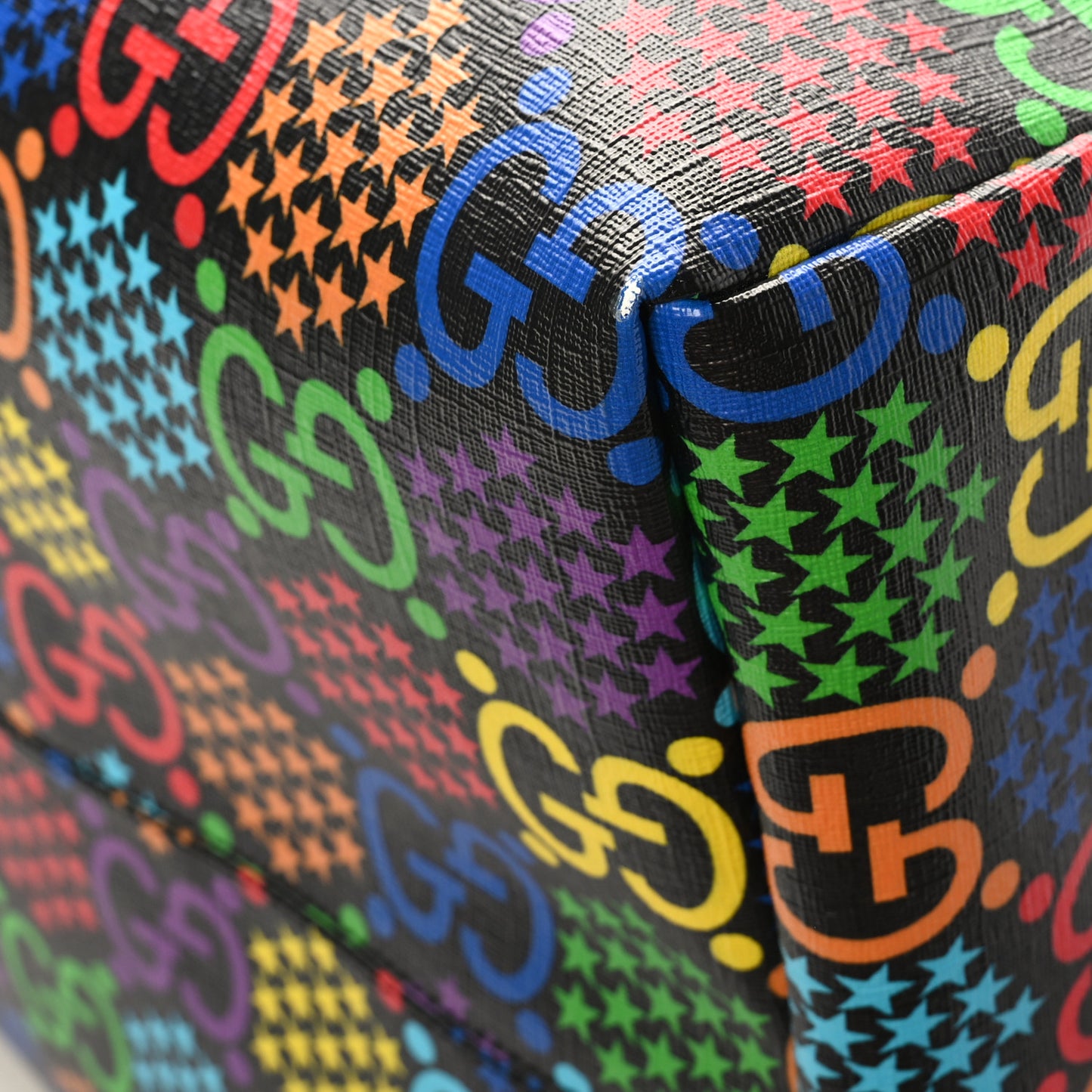 GG Supreme Monogram Psychedelic Duffle Backpack Black Multicolor