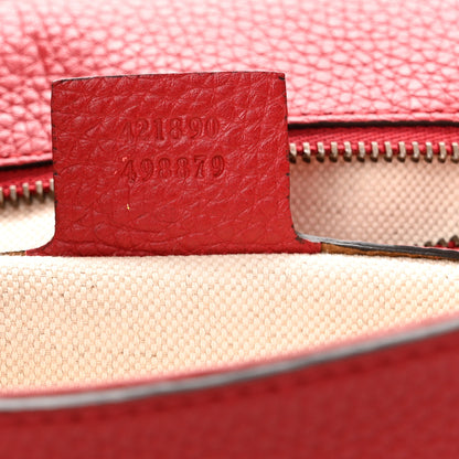 Gucci Calfskin Small GG Marmont Top Handle Bag Vulcanic Red 6 of 10