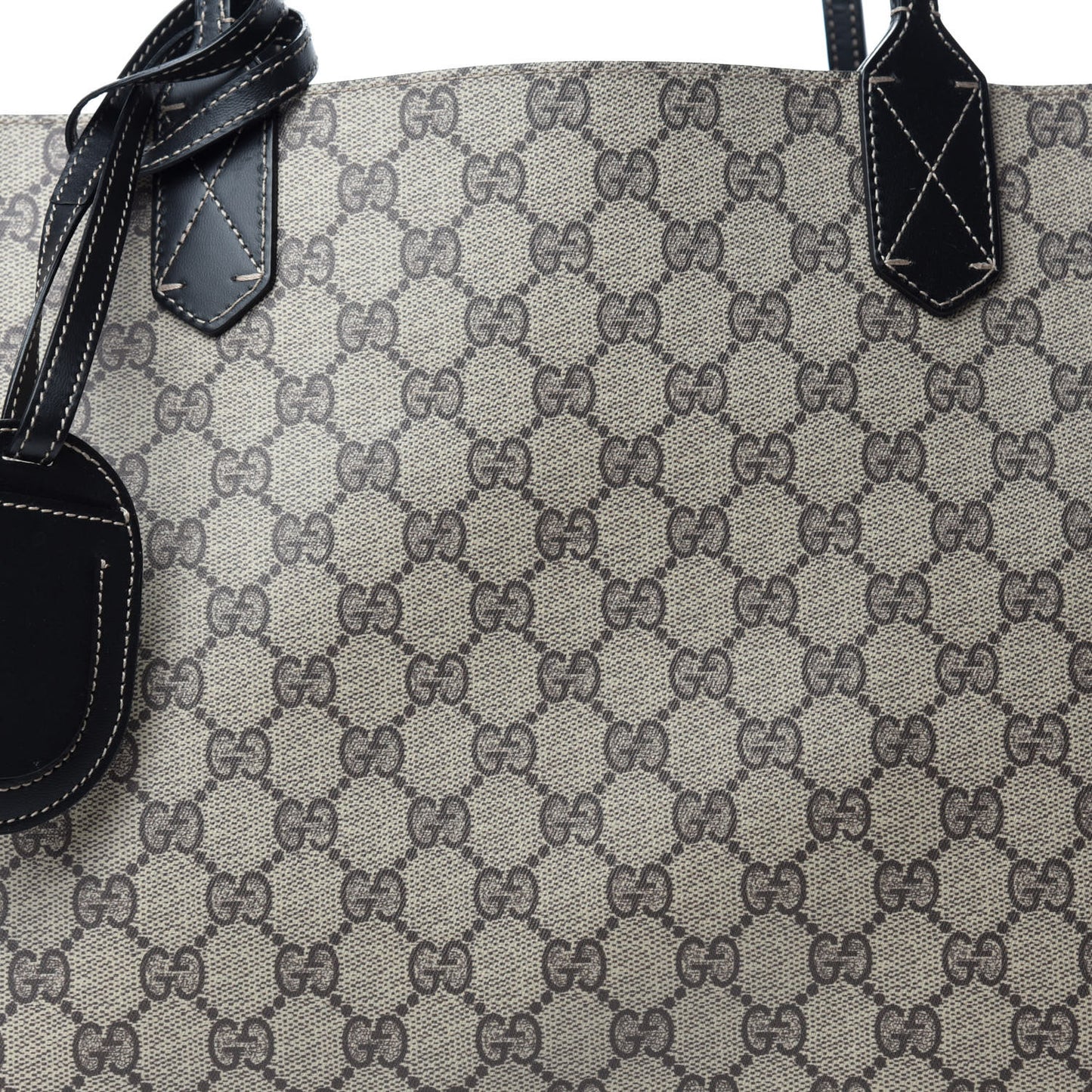 Calfskin GG Supreme Monogram Medium Reversible Tote Black