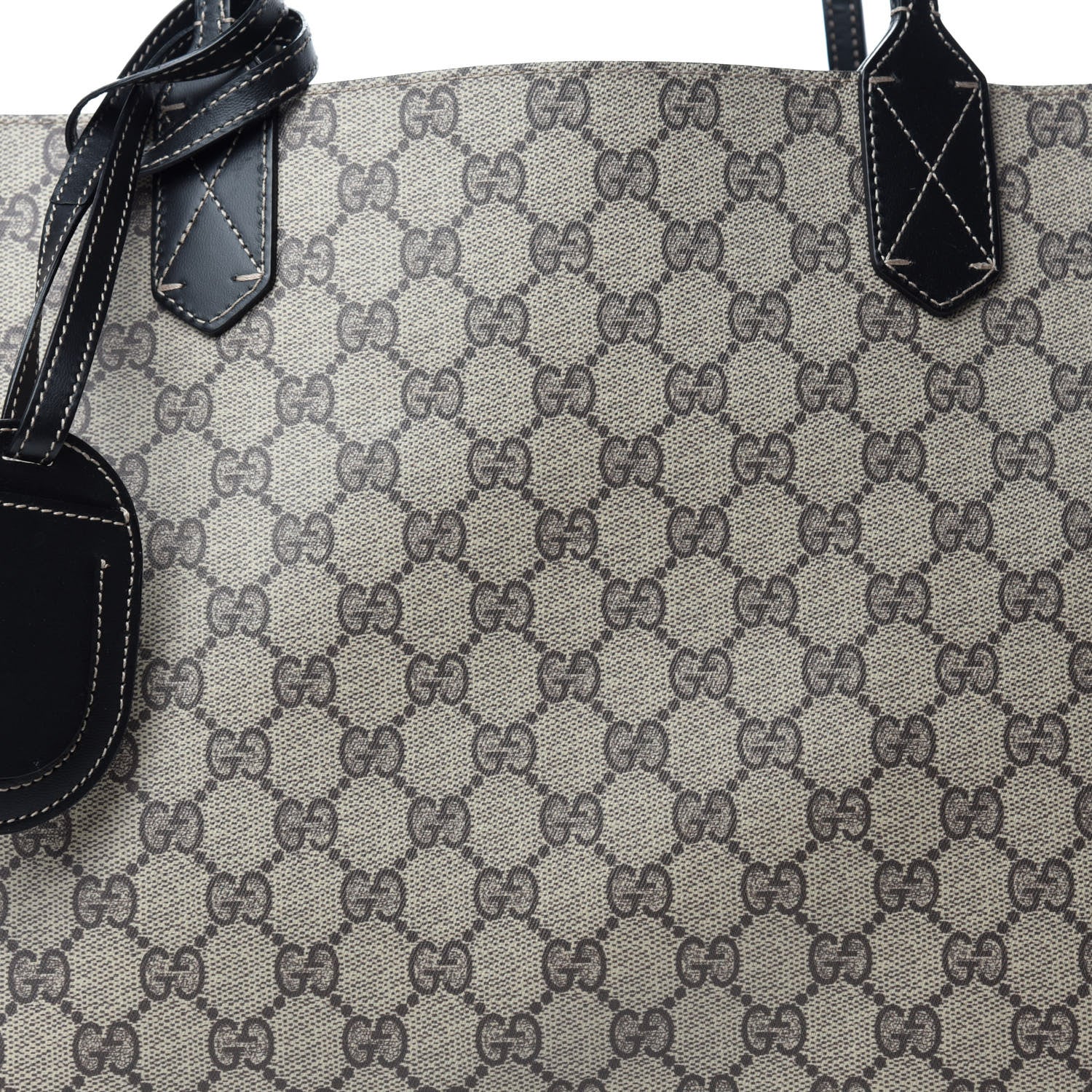 Gucci Calfskin GG Supreme Monogram Medium Reversible Tote Black 9 of 16