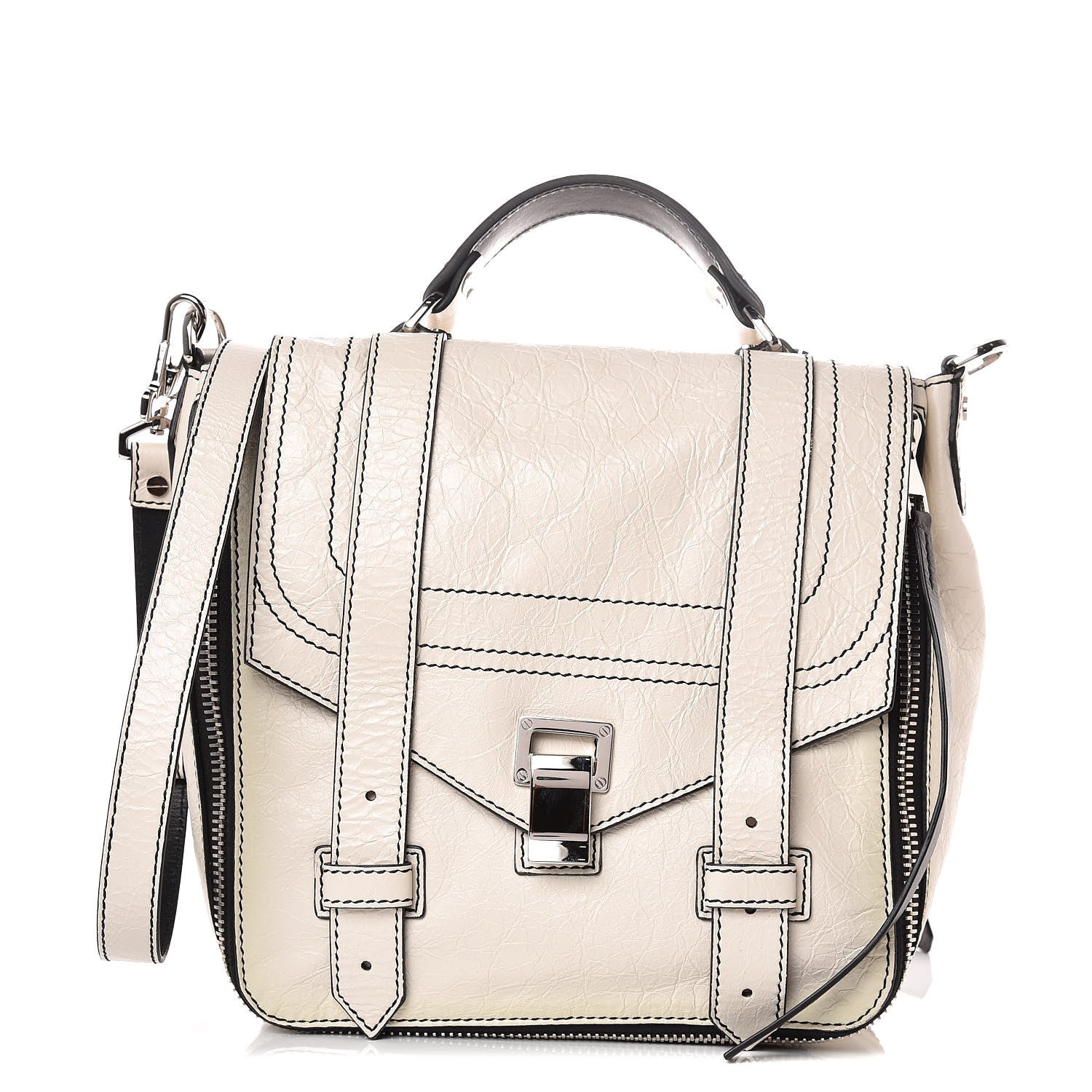 Proenza Schouler Crackled Lambskin PS1 Plus Zip Backpack Clay 1 of 12