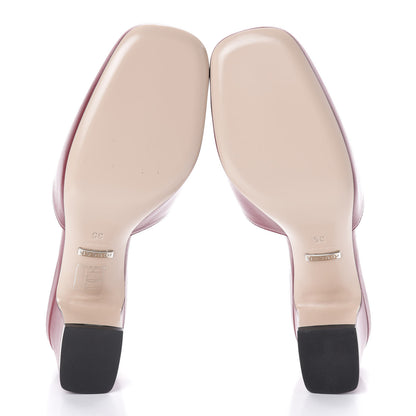 Gucci Malaga Kid Crystal Square G Madelyn Mules 35 Romantic Cerise 7 of 7
