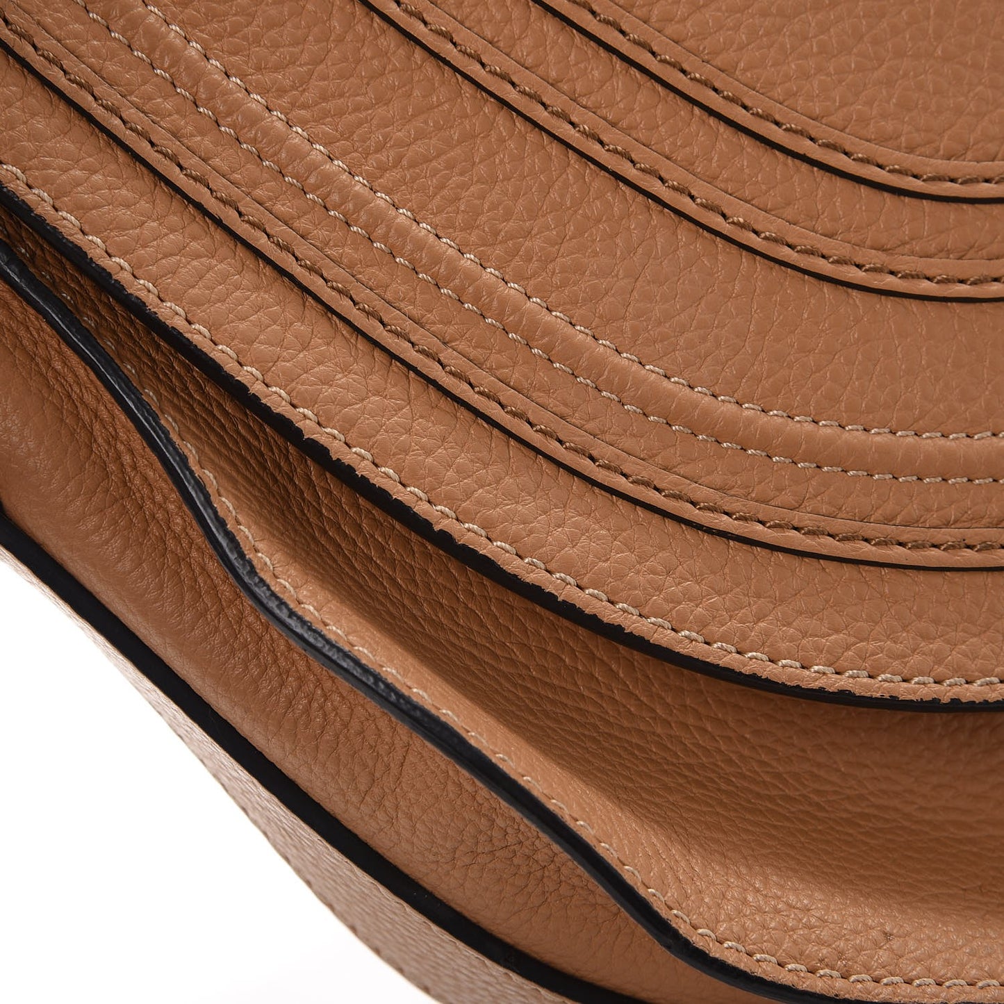 Calfskin Medium Marcie Round Crossbody Bag Nut