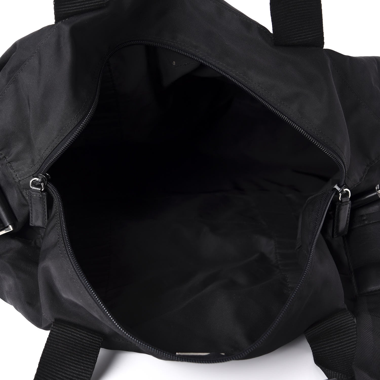 Prada Tessuto Nylon Duffel Bag Black 4 of 9