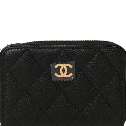 Chanel Caviar Quilted Zip Coin Purse Black 8 of 11