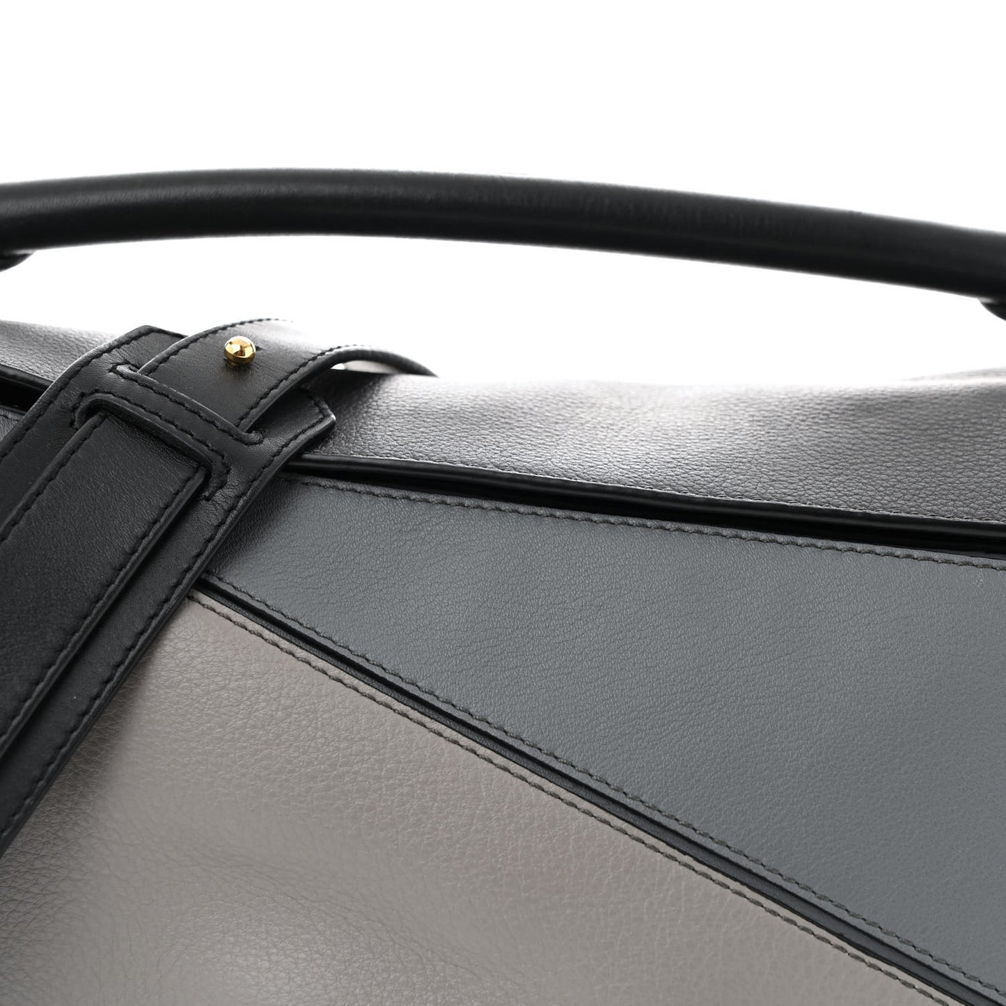Calfskin Medium Puzzle Bag Grey Multito