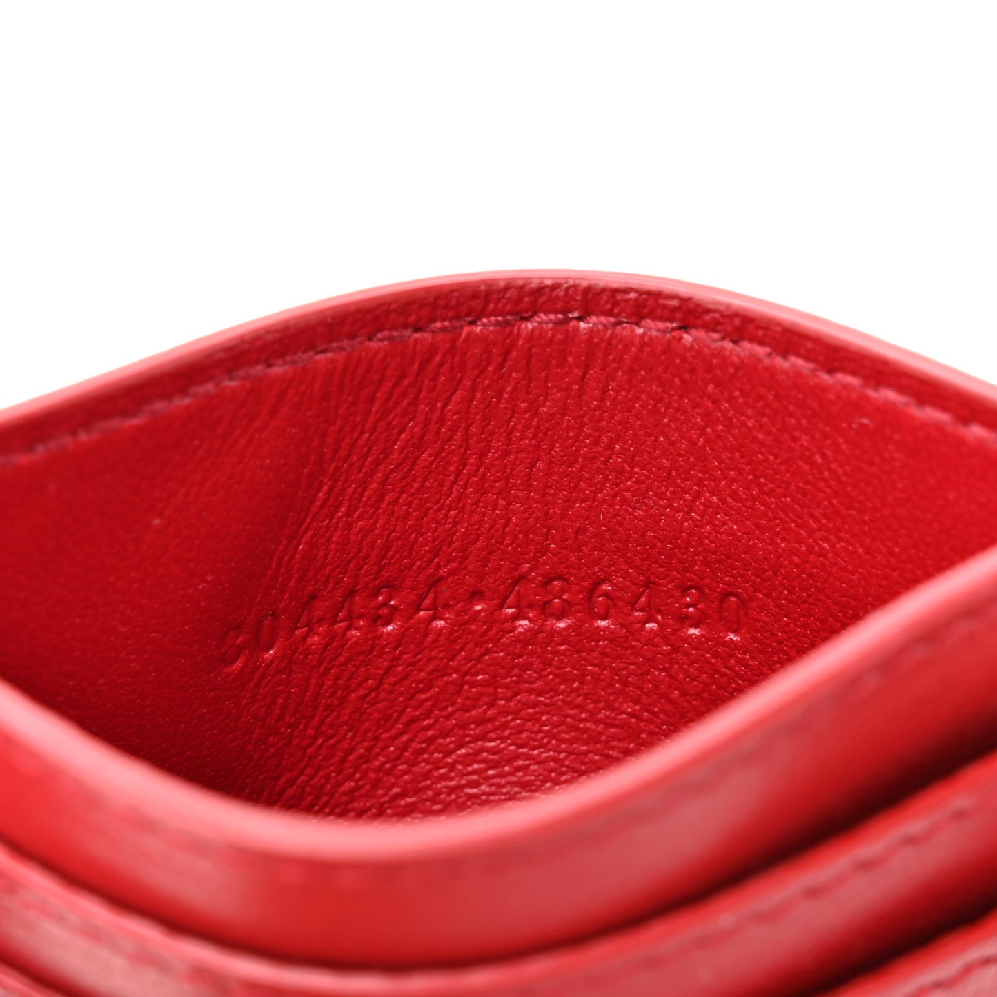 Calfskin Sling Card Holder Red
