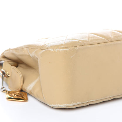 Chanel Lambskin Quilted Shoulder Bag Beige 9 of 17