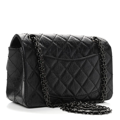Chanel Aged Calfskin Quilted 2.55 Reissue Mini Flap So Black 2 of 5