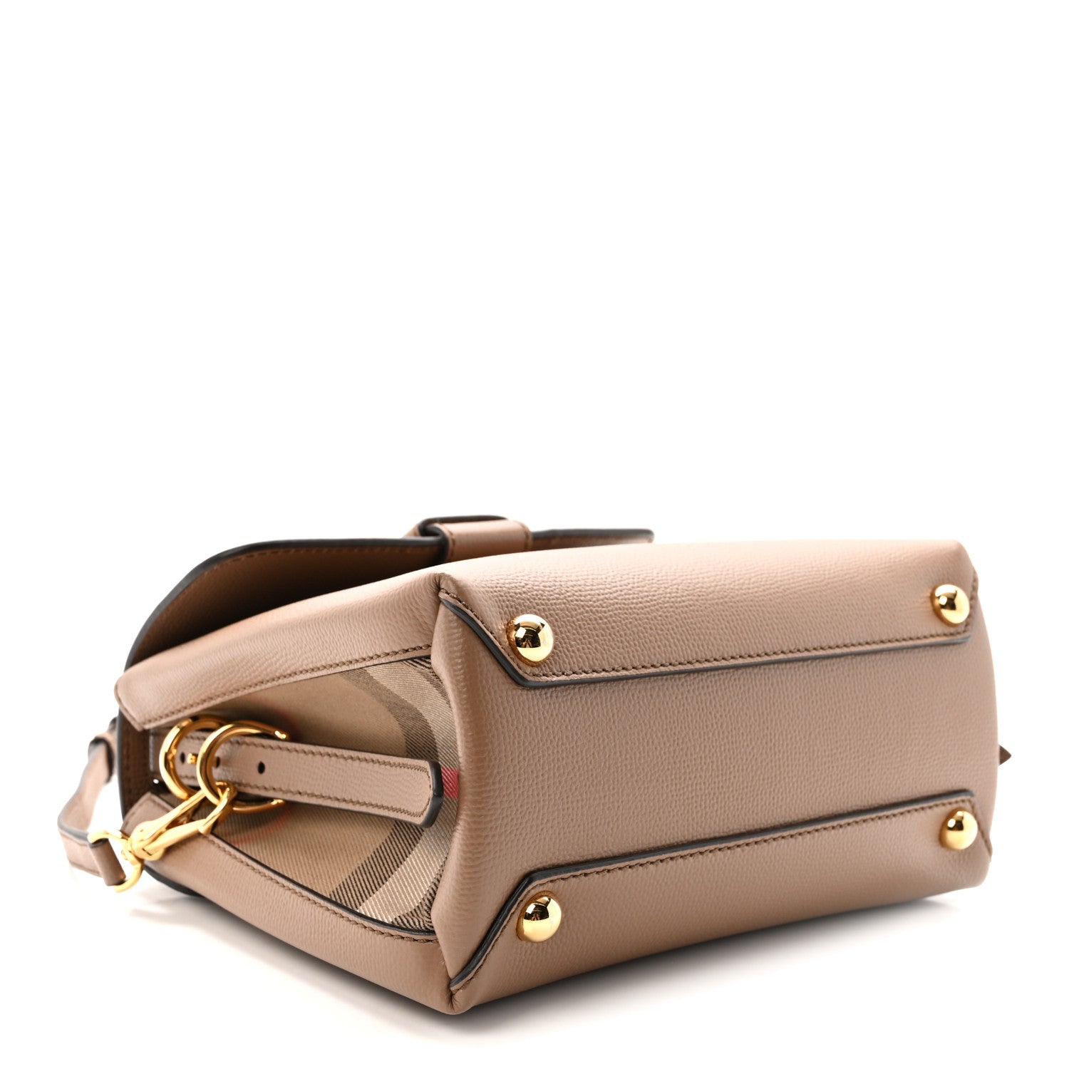 Burberry Derby Calfskin House Check Small Camberley Dark Sand 4 of 9