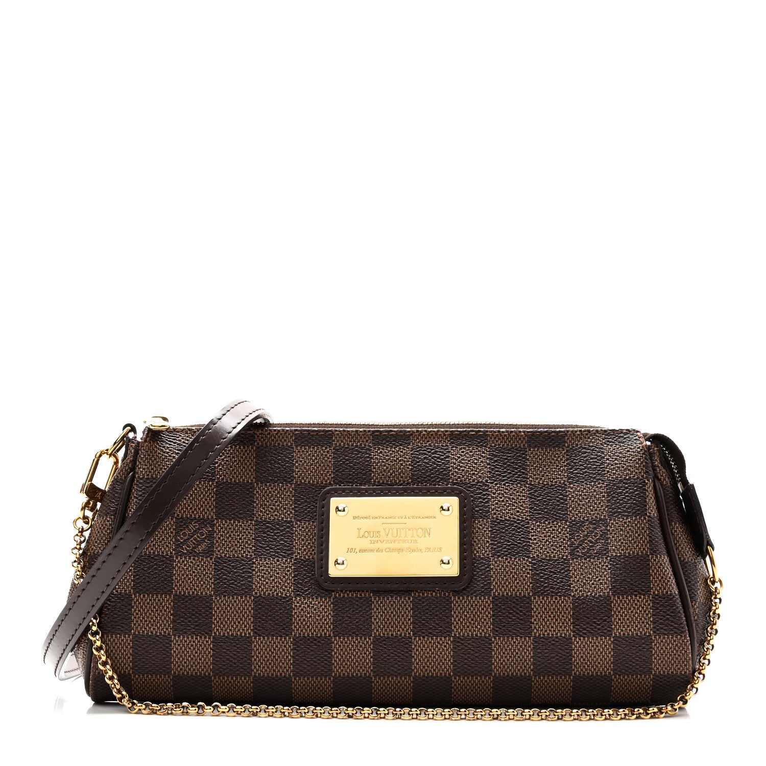 Louis Vuitton Damier Ebene Eva Clutch 1 of 9