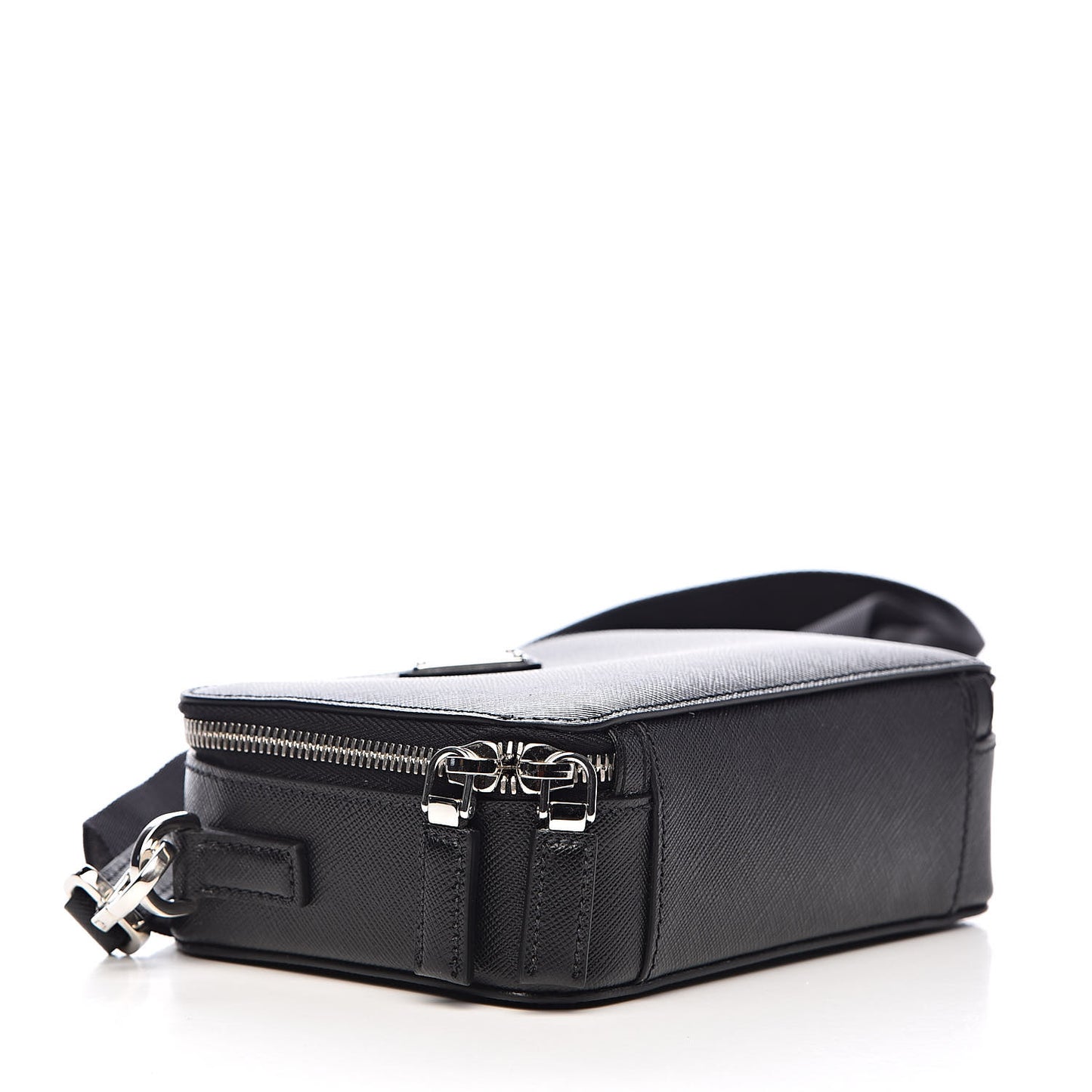 Saffiano Travel Small Brique Crossbody Bag Black