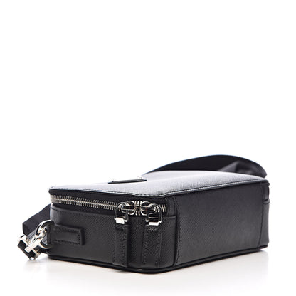 Prada Saffiano Travel Small Brique Crossbody Bag Black 4 of 11