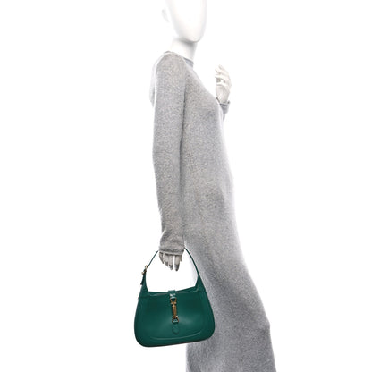 Gucci Boarded Dyana Lux Calfskin Small Jackie 1961 Hobo Emerald 2 of 10