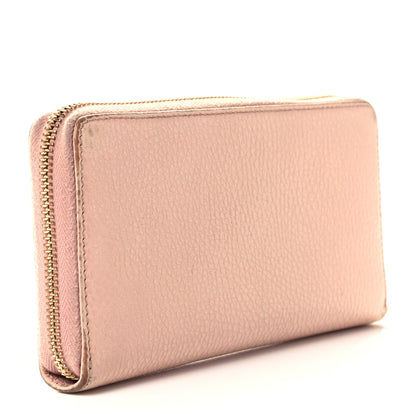 Gucci Dollar Calfskin GG Marmont Zip Around Wallet Perfect Pink 6 of 20