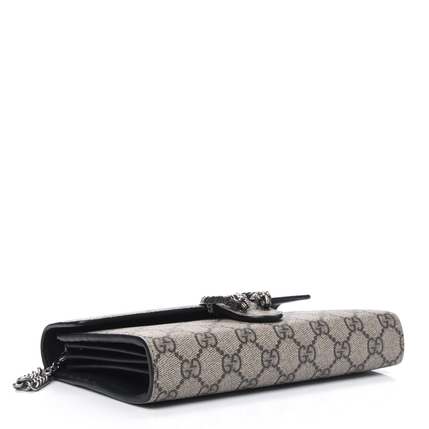 Gucci GG Supreme Monogram Mini Dionysus Chain Wallet Beige Black 3 of 4