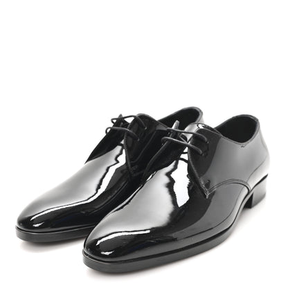 Saint Laurent Patent Baltimora Lace Up Derby Shoes 36.5 Black 4 of 9