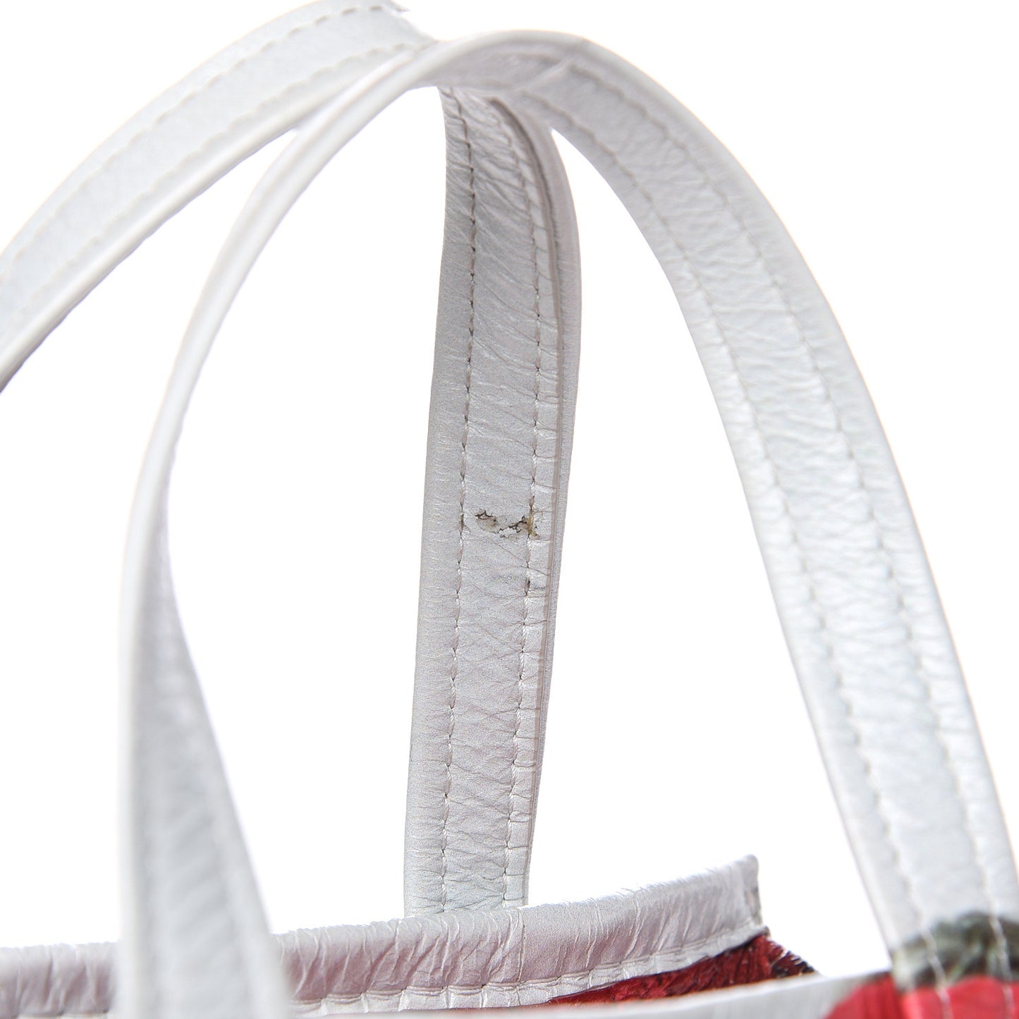 Agneau Arena Bazar Campaign Shopper Tote XS White Red Green