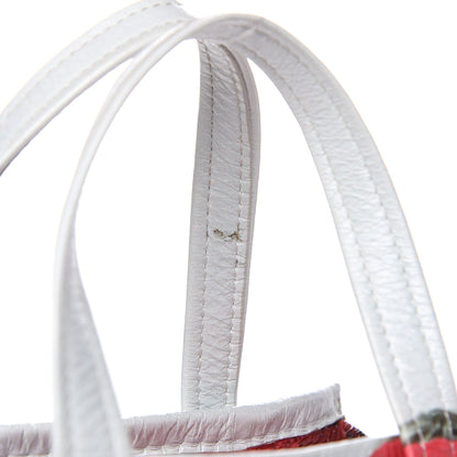 Balenciaga Agneau Arena Bazar Campaign Shopper Tote XS White Red Green 11 of 15