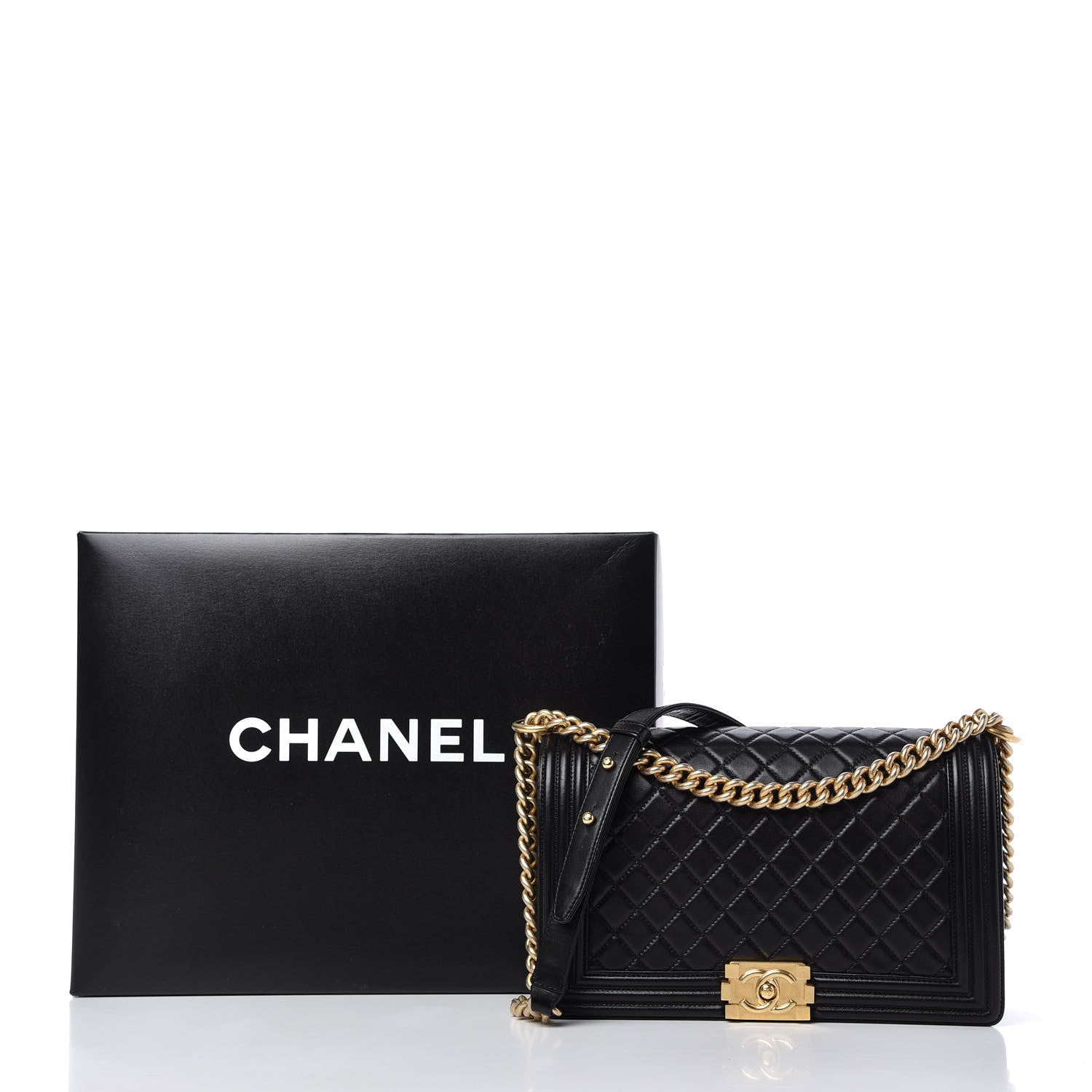 Chanel Lambskin Quilted New Medium Boy Flap Black 10 of 10