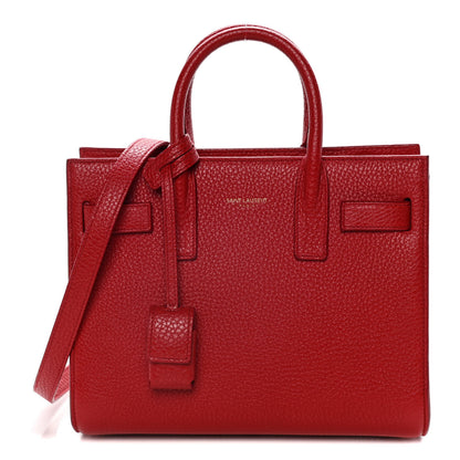 Saint Laurent Grained Calfskin Nano Sac De Jour Lipstick Red 1 of 10