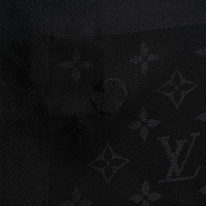 Louis Vuitton Silk Wool Monogram Shawl Black 4 of 4