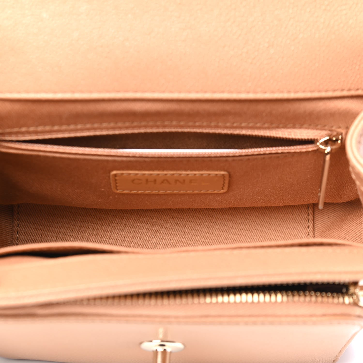 Chanel Caviar Quilted Small Business Affinity Flap Camel 5 of 9