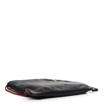 Gucci Calfskin Logo Drawstring Backpack Black 4 of 9