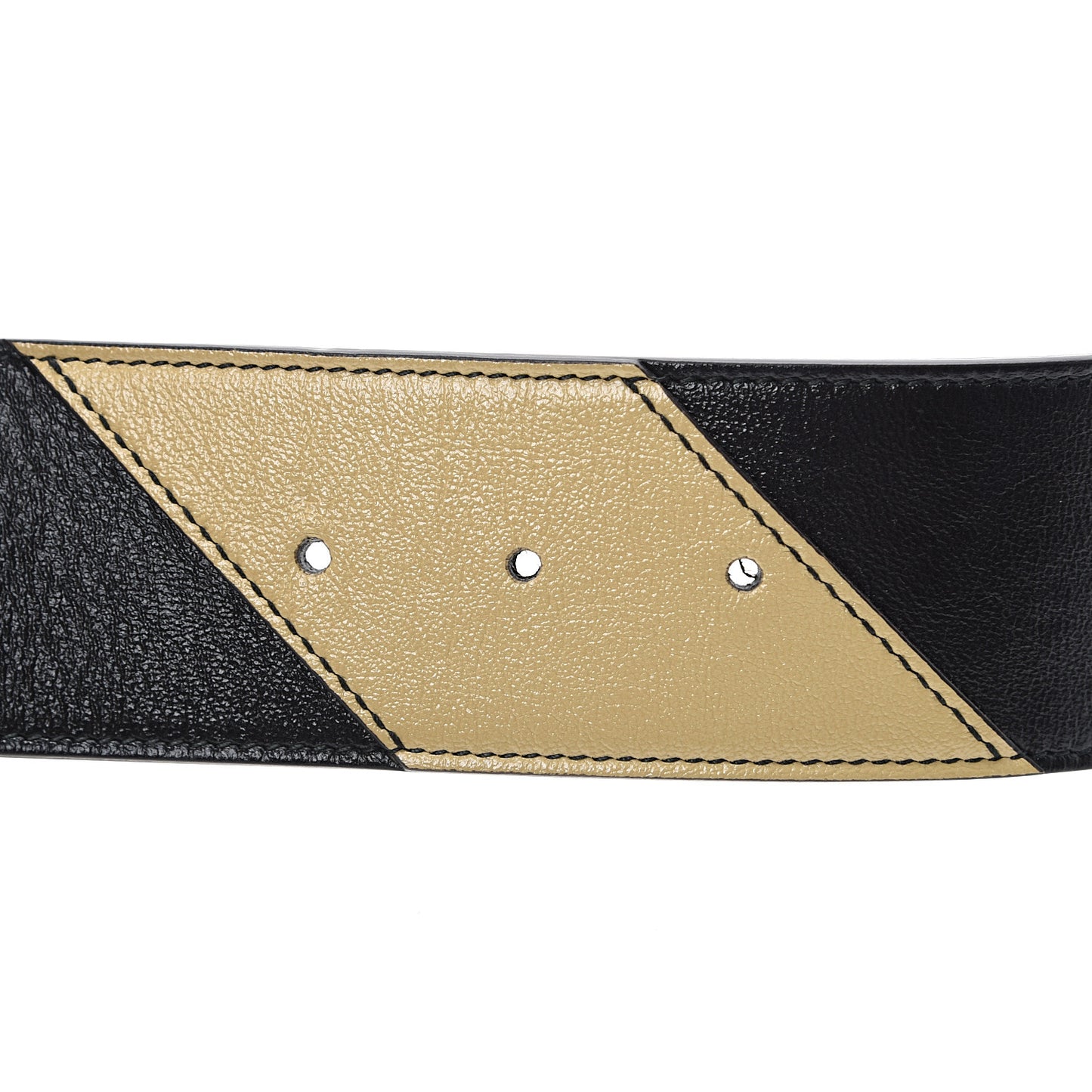 Calfskin Striped Textured Double G 50mm Belt 85 34 Black Beige