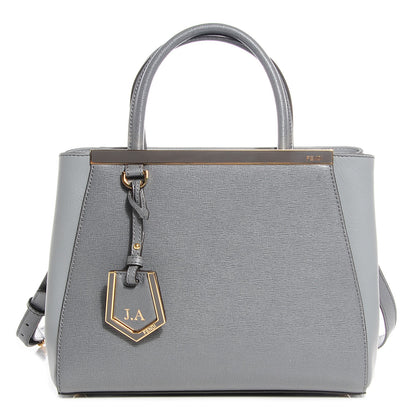 Fendi Vitello Elite Petite 2Jours Tote Grigio Grigio Chiaro 1 of 13